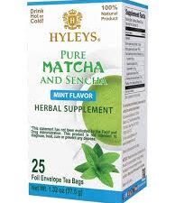 HYLEYS WELLNESS TEA MATCHA & MINT 1.32oz X 25pc X 12/CS